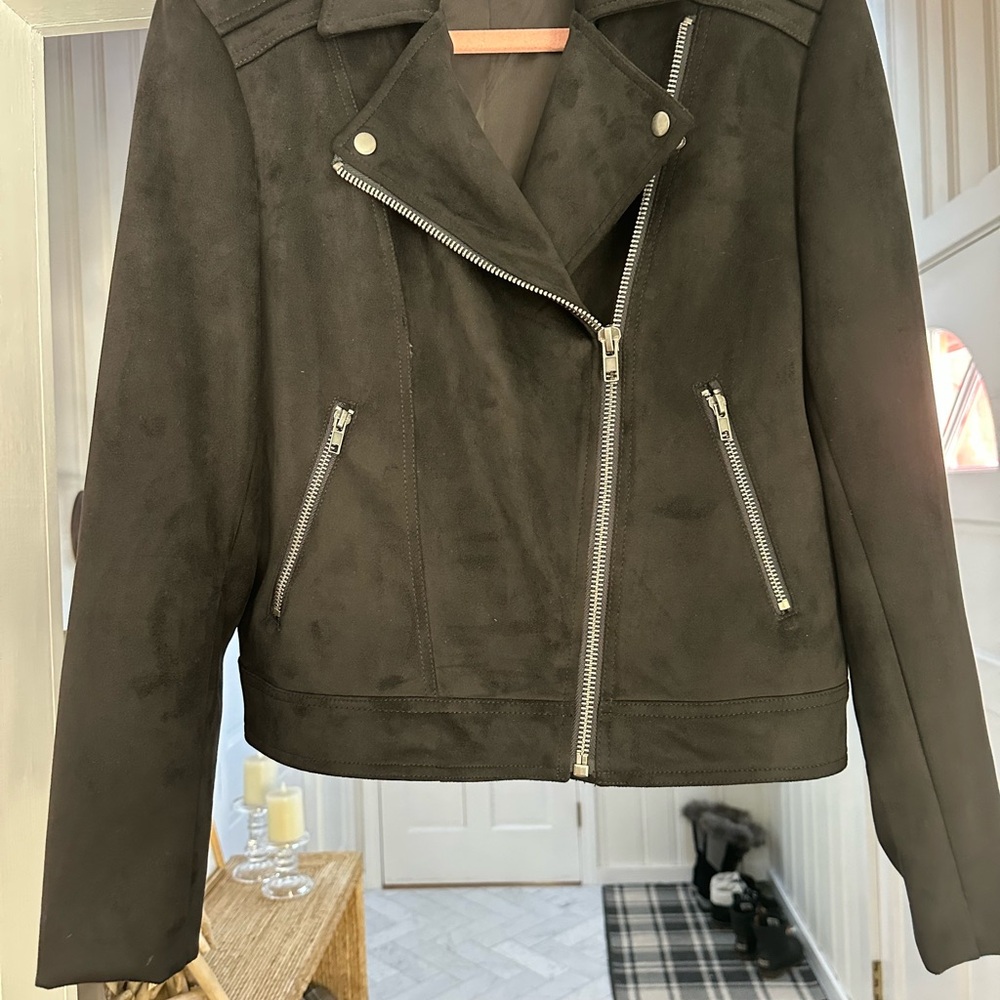 Philosophy Black Suede faux Leather Jacket